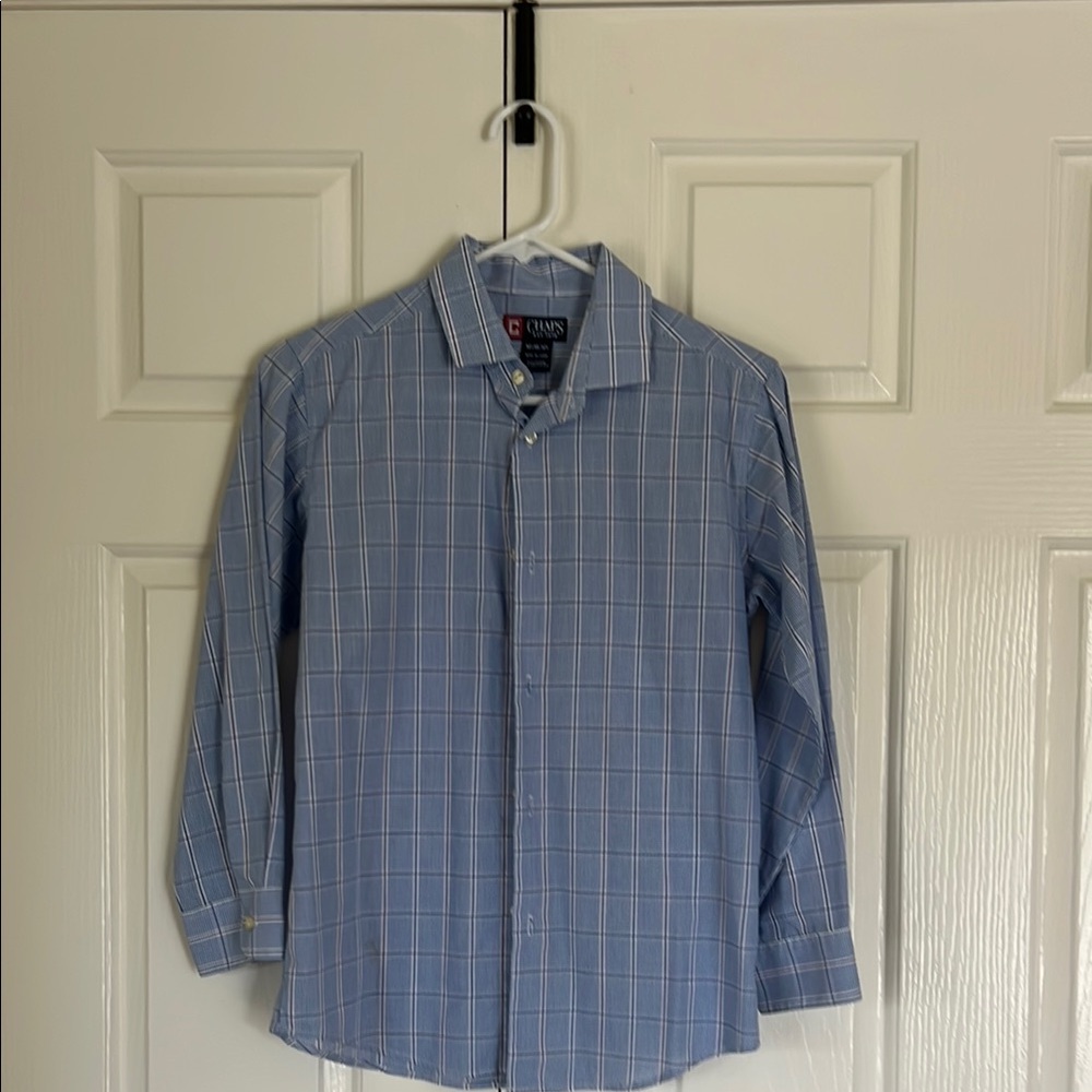 Chaps Blue Plaid Button-Up Shirt